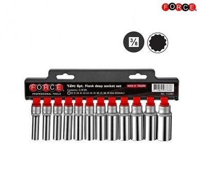 Set di bussole 3/8 lunghe a 12 facce 12 pezzi