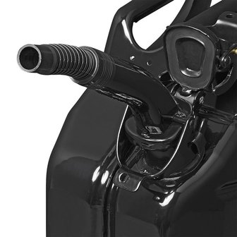 Versatore metallico nero flessibile adatto per benzina e diesel