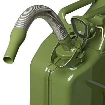 Beccuccio erogatore flessibile in metallo per benzina 20mm