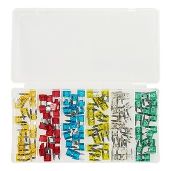 Mini fusibili a lama assortiti 120 pezzi in scatola di plastica
