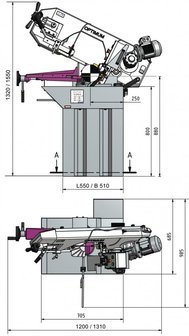 Sega a nastro stazionaria diametro 170mm - 400V