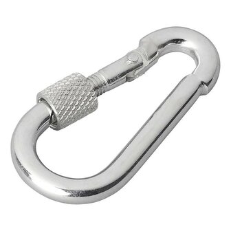 Moschettone in metallo 6x60mm con chiusura a vite x10 pezzi