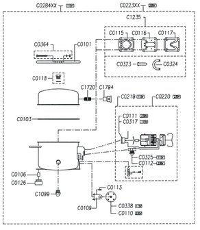 Compressore aerografo a bassa rumorosita 8 bar, 9 litri