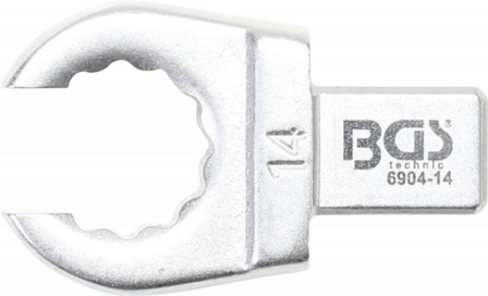 Chiave ad anello ad innesto aperto 14 mm sede 9 x 12 mm