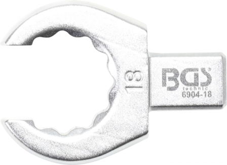 Chiave ad anello ad innesto aperto 18 mm sede 9 x 12 mm