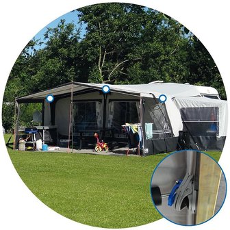Morsetto di bloccaggio per tenda da sole - set da 3 pezzi