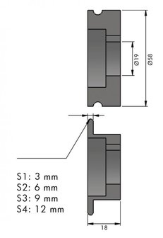 Dispositivo frontale manuale 0,8x110mm