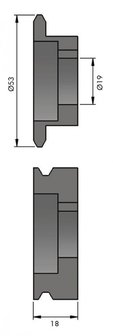 Dispositivo frontale manuale 0,8x110mm