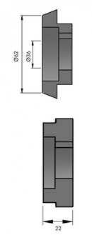 Dispositivo frontale manuale 1,2x140mm