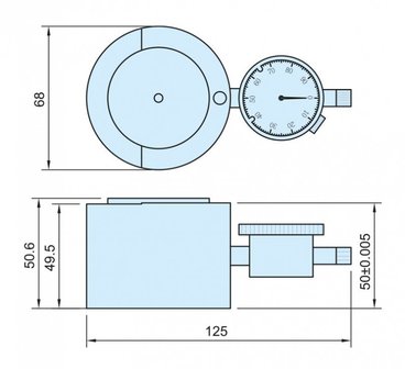 Regolatore magnetico del punto zero calibro rotante 50 mm