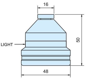 Dispositivo magnetico di regolazione in altezza con LED 50 mm