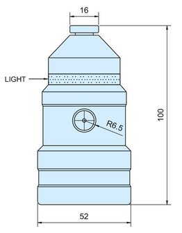 Regolatore di altezza magnetico con LED 100 mm