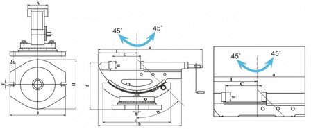 Morsetto macchina meccanico a 2 assi - super aperto 110mm