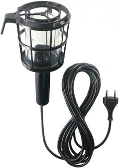 Lampada manuale di sicurezza 5m H05RN-F 2x0,75 60W E27