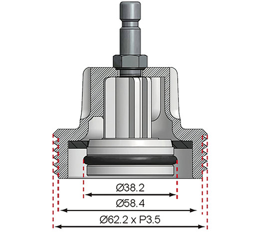Adattatore n. 9 per il kit di prova della pressione del radiatore Audi