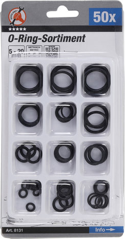 Assortimento di O-Ring in 50 parti