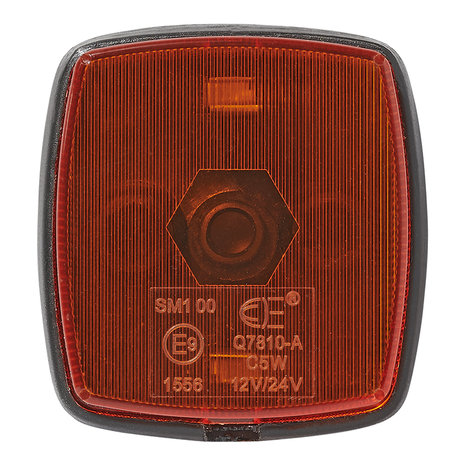 Luce di posizione laterale arancione 65x60mm PM