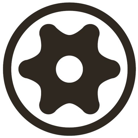 Chiave a bussola 12,5 mm (1/2) profilo a T (per Torx) con alesatura T40 - T70mm
