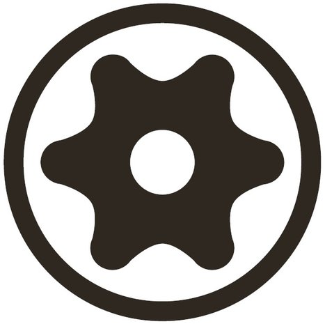 Inserto attacco esagono esterno (3/8) profilo a T (per Torx) con alesatura