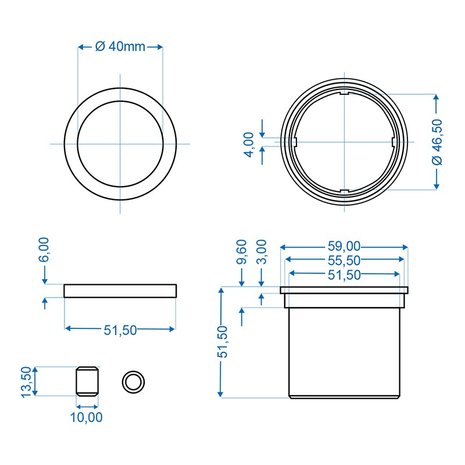 Cuscinetto scorrevole per freno a inerzia adatto per Knott KF KR 7 5 - 10 - 13-20