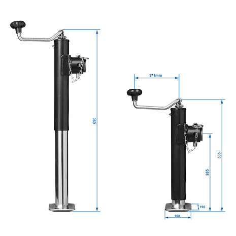 Cavalletto laterale di avvolgimento heavy duty SH39/2000