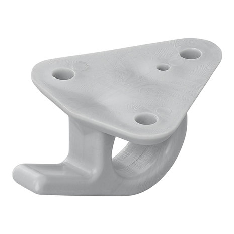 Gancio per corda in plastica con occhiello 48x45mm x5 stuks