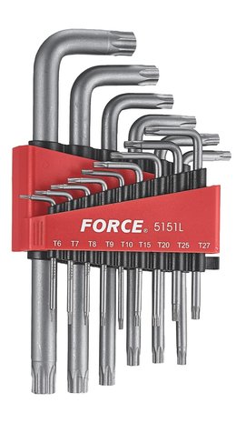 Force 5151L Haakse Torx sleutelset lang 15 delig Commandez directement  Tools2Go -  strumento online