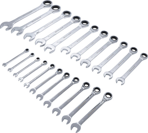 Serie di chiavi combinate a cricchetto 6 - 32 mm 22 pz