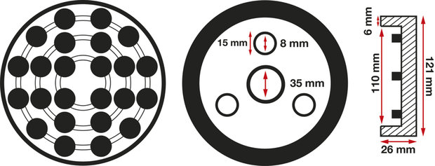 Dischi in gomma per ponti sollevatori Ø 120 mm