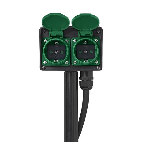 Picchetto da giardino Schuko 4 vie 2M 3x2 5mm²