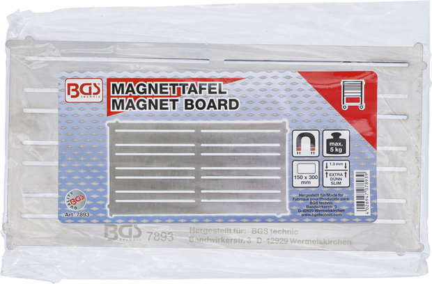 Lavagna magnetica acciaio extra piatta 300 x 150 mm