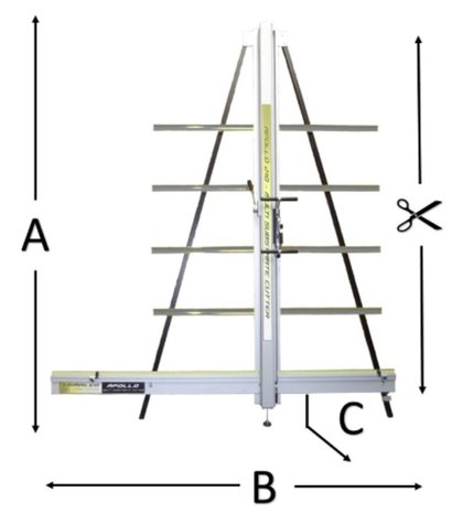 Formato taglierina ssc AXL250 + supporto PVC