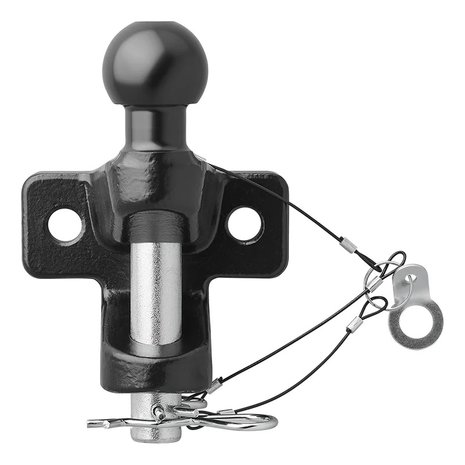 Gancio di traino a sfera nero combinato versione doppia D21 S350 omologato E