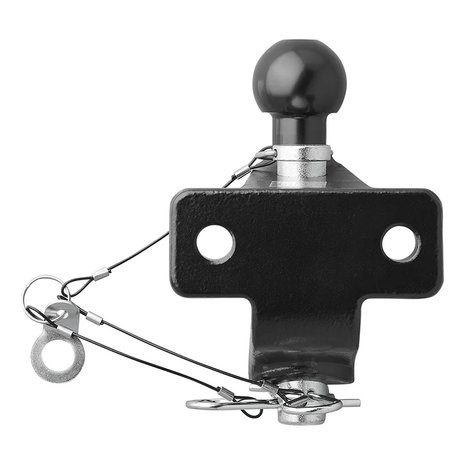 Gancio di traino a sfera nero combinato versione doppia D21 S350 omologato E