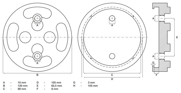 Dischi in gomma per ponti sollevatori Ø 120 mm