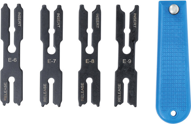 Set di utensili per anelli tipo E/di sicurezza "4-IN-1"