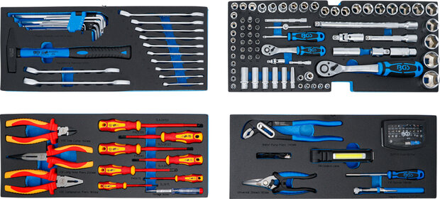 Valigetta utensili in metallo 3 cassetti con 147 utensili