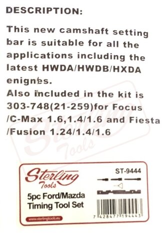 Sterling Kit regolazione motore per Ford 5 pezzi