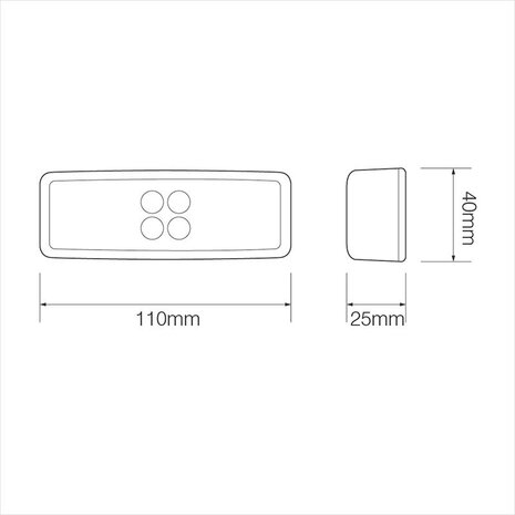 Luce di ingombro laterale 12/24V arancione 110x40mm LED 110x40mm