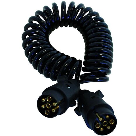Cavo a spirale 3M con spina 2x a 7 poli PVC