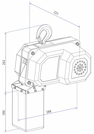 Paranco elettrico a catena 300 kg 6 metri 230V