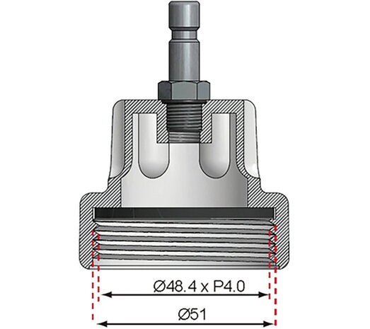 Adattatore No.11 per il kit di prova della pressione del radiatore Audi