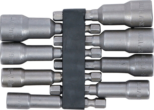 Serie di bussole esagonali attacco esagono esterno 6,3 mm (1/4) 6 - 13 mm 8 pz