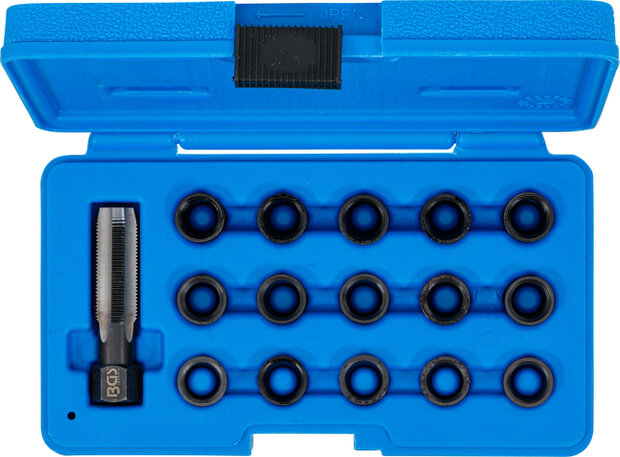 Kit di riparazione per filetti candelette M14 x 1,25 mm 16 pz