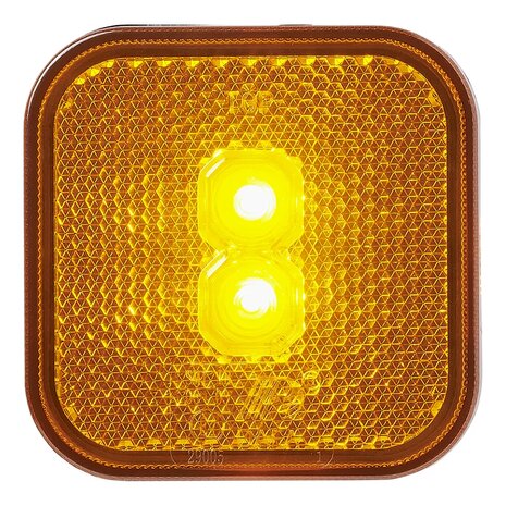 Luce di posizione laterale 12 24V arancione 65 x 65 mm LED