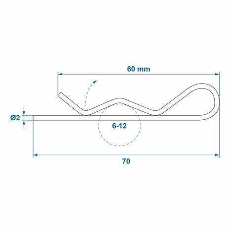 Seeger singolo 2mm 6-12mm