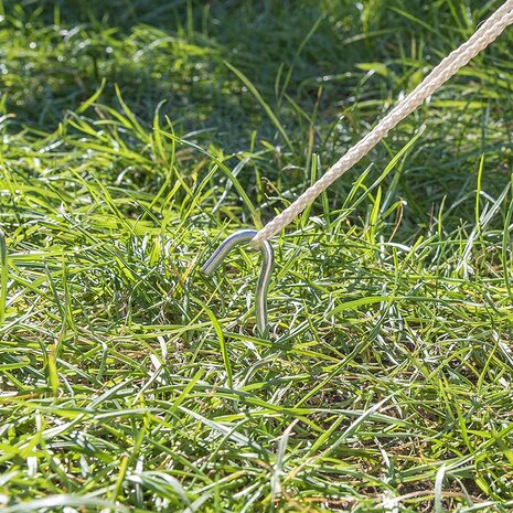 Picchetto da tenda 25cm in metallo con occhiello aperto