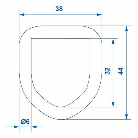 Anello a D 6mm x10 pezzi