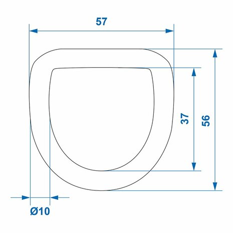 Anello a D 10 mm x10 pezzi