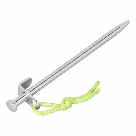 Picchetto da roccia 20 cm in acciaio zincato con gancio a L Heavy Duty
